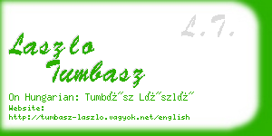 laszlo tumbasz business card